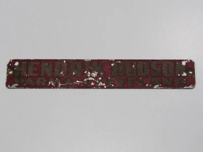 De colección Hendrik Hudson Cleveland Ohio Metal Distribuidor Insignia Emblema Etiqueta Baúl Raro Foto 1 de 4