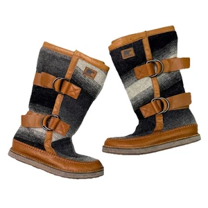 Sorel Chipahko Manta Lana Botas Para Mujer 7.5 Cuero Festival BOHO Resistente al Agua - Imagen 1 de 10