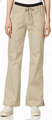 Pantalones Médicos Cherokee para Mujer, Tiro Bajo Pierna Acampanada, Cordón 6 Bolsillos, 24001 Foto 1 de 3