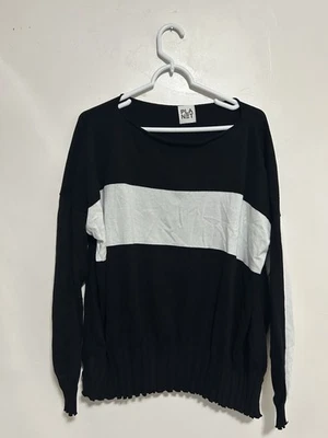 PLANET Jersey Rayas Talla Única Blanco y Negro Modal y Pima Algodón Foto 1 de 4