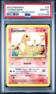 2002 Pokemon Legendary Collection #70 Charmander PSA 10 GEM MINT NEWLY GRADED! - Picture 1 of 2