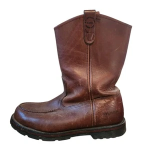 Botas Roper Filson Hombre Cuero Marrón Talla 13 D Pull On Western Work - Imagen 1 de 13
