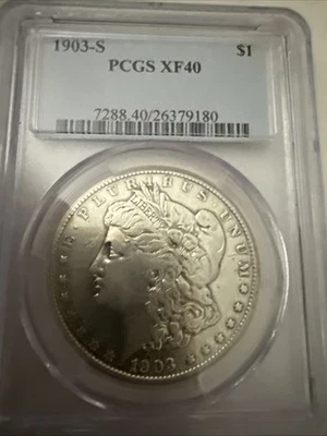 1903-S Morgan Silver Dollar $1 PCGS XF40 Extra Fine Key Date - Image 1 of 3