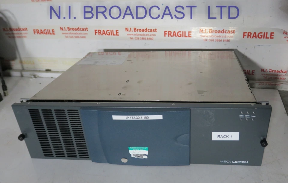 Harris Leitch NEO frame with 8x SDI monitor DAs, 4x SDI syncs  2x power supplies - Image 1 of 4