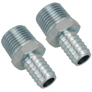 Conector de tubería de 1/4" BSP rosca manguera cola 1/4" (6 mm) montaje de aire paquete de 2 ft033 - Imagen 1 de 7