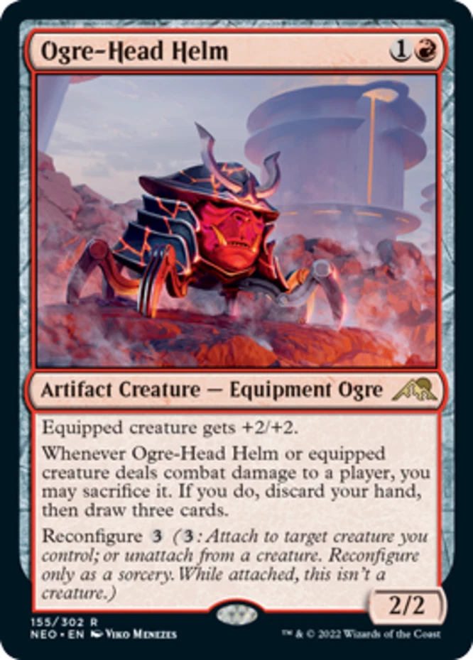 x1 Ogre-Head Helm - Kamigawa: Neon Dynasty - NM - MTG - Image 1 of 1