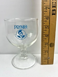1960s PRIMO Hawaiian BEER Unique STEMMED GOBLET GLASS (EX+) Must See!!! WOW!!! - Picture 1 of 4