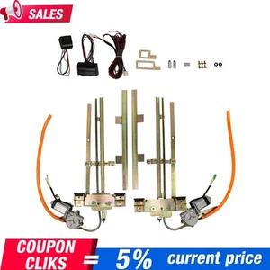 Vintage Car Street Hot Rat Rod Flat Glass Power Window Kit U Wire It 2 Door Kit - Picture 1 of 17