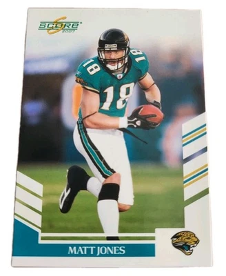 Tarjeta de fútbol americano 2007 Score Matt Jones #232 Jacksonville Jaguars NFL (G8 Foto 1 de 2