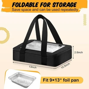 Casserole Carrier Thermal Bag Foil Pan Carrier for Parties Cookouts Picnic - Picture 1 of 7