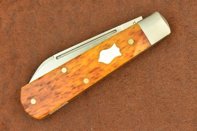 CUCHILLO DÓLAR CO HECHO EN EE. UU. HUESO NARANJA LISO JACK BARLOW 1 de 25 2023 (27751) Foto 1 de 4