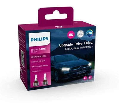 Philips H15 Ultinon Access LED 6000K Car Headlight DRL Bulbs NEW 11580U2500CX - Image 1 of 3