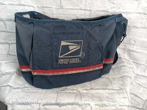 VTG USPS Carrier Satchel Mail Blue Messenger Bag Reflective D1200F No Strap s11 - Picture 1 of 6