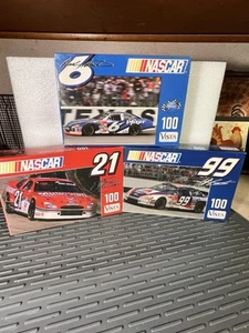 3 puzzle NASCAR vintage 100 pezzi. Sigillato. Martin, Sadler, Burton - Foto 1 di 9