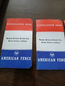 1945 American Fence USS Stahldraht 12 Taschen Memorandum Bücher Boone Grove Korn - Bild 1 von 6