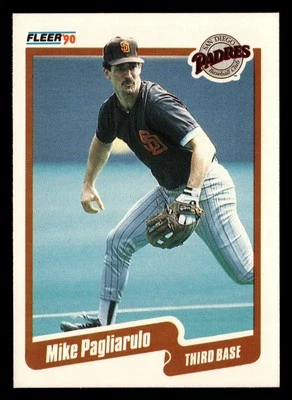 Mike Pagliarulo 1990 Fleer #163 San Diego Padres *078 - Image 1 of 2