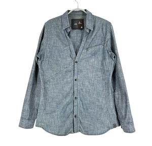 G-Star Raw Men Casual Denim CHILLER CHAMBRAY Long Sleeve Shirt Size L - Picture 1 of 11