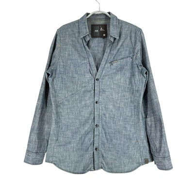 G-Star Raw Men Casual Denim CHILLER CHAMBRAY Long Sleeve Shirt Size L - Image 1 of 4
