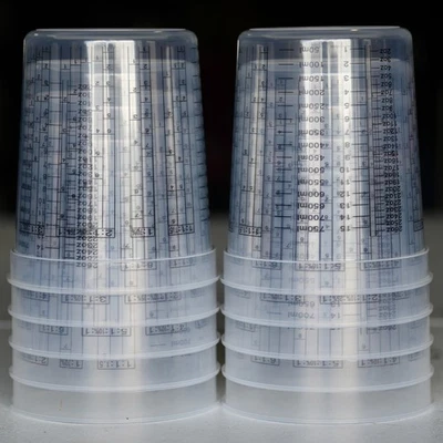 Quart 32oz Plastic Paint Mixing Cups with Measurements - 10 Pack - - Image 1 of 3