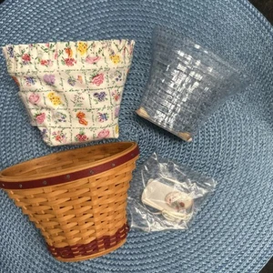 NUOVO Longaberger Collectors Club Cestino in Geranio Miniato con Fodere - Foto 1 di 8