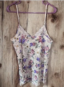 Camisón vintage California Miss talla grande floral satinado - Imagen 1 de 5