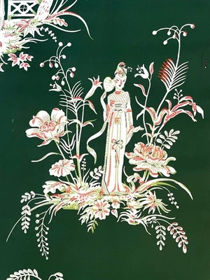 Rollo De Colección Años 50 Papel Pintado Thomas Strahan Chinoiserie Mediados de Siglo Hecho en Unión NUEVO Foto 1 de 4