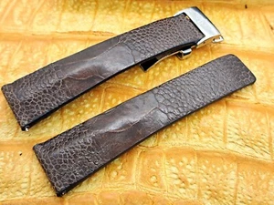 24mm/20mm Ostrich leg Leather Watch Band Bespoke Vintage Exotic Leather - Picture 1 of 16