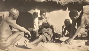 ZIMBABWE AFRICA Semi Nudo MATABELE DONNA & UOMO~ESPOSIZIONE IMPERO~Foto Reale CPP - Foto 1 di 3