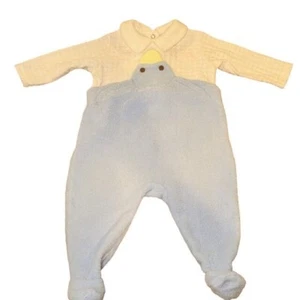 Sesamstraße blau/weiß/gelb Ente Body Einteiler 3-6M - Bild 1 von 5