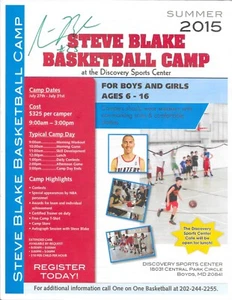 2015 AUTOGRAPHED CAMP FLYER steve blake MARYLAND BASKETBALL great deal - Picture 1 of 3