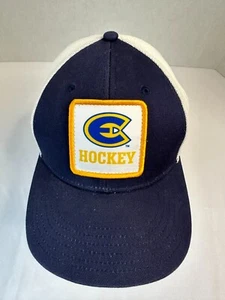 Eau Claire Wisconsin Blugolds Hockey Adjustable Blue Baseball Cap Hat Mesh Back - Picture 1 of 9