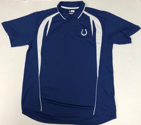 Indianapolis Colts NFL Football Polo 3 Button Dri Fit Polo Shirt X-Large Cover