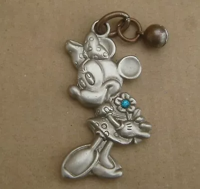  Colgante Minnie Mouse Peltre Disney con Flor Estrás Azul Foto 1 de 2