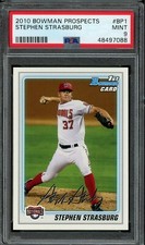 2010 Bowman Prospects Stephen Strasburg RC Graded PSA 9 MINT #BP1 Rookie Card!