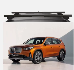 Roof Racks Cross Bars Aluminium Black Open Box Telescopic For BMW X1  X2 X4 - Picture 1 of 12