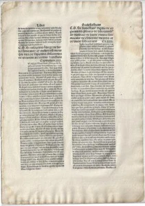 1480 – Incunable leaf from Zainer's Bible - Picture 1 of 1