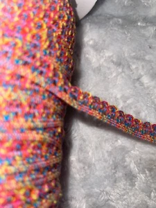 10 yardas Rosa Azul Amarillo Algodón Crochet Elástico Costura Ribete 1/2" Ancho - Imagen 1 de 2