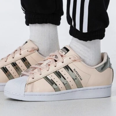 Womens Adidas Originals Superstar W Pink Tint Metallic Silver White sz 11 FW5014 - Image 1 of 4
