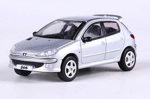 SHADOW 1/64 Scale Peugeot 206 Silver Diecast Car Model Toy Collection Gift NIB - Picture 1 of 6