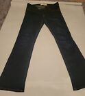 ABERCROMBIE & FITCH  WOMAN'S MID RISE BOOT CUT BLUEJEAN'S 38 "LONG 33" WIDE .R2