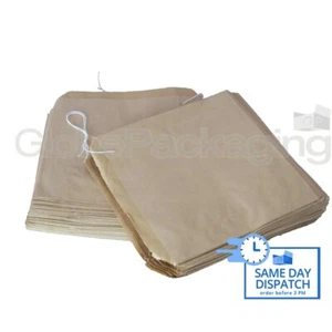 200 sacchetti per cibo carta marrone stringa Kraft - 8,5"" x 8,5" - Foto 1 di 6