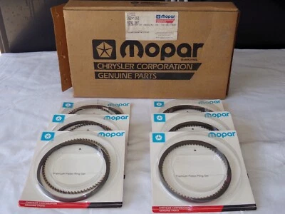 Juego de anillos de pistón originales Mopar 5241052 para Dodge Chrysler 1990-97 3,3 L-V6 Foto 1 de 2