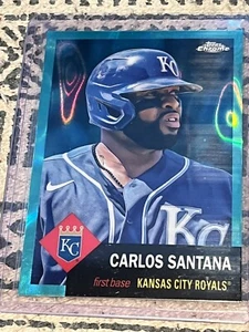 2022 Topps Chrome Platinum Anniversary Aqua Lava Refractor /299 Carlos Santana - Picture 1 of 3