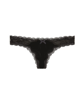 Victoria's Secret Dream Angels Lace-Trim Thong Panty Black
