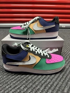 Nike Air Force 1/1 Black Multi-Color Hook And Loop Mens Shoe Size 10 - Picture 1 of 8