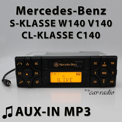 Mercedes Audio 10 BE3100 MP3 AUX-IN W140 Radio S CL Klasse C140 Kassettenradio - Bild 1 von 4