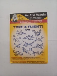 Tante Martha's Hot Iron Flugzeuge 4013-Take A Flight Sticken Handwerk Quilten  - Bild 1 von 1