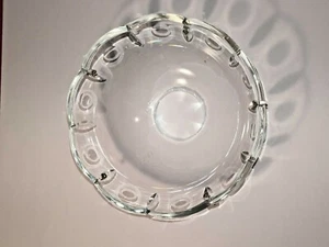alte Lichtschale~ Ø100mm Kristall Glas mit 5 Seitenringe - Bild 1 von 1