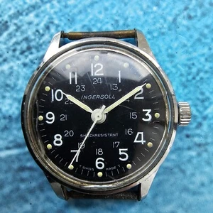 Vintage Ingersoll Military Style 24 Hours Hand-Winding Men's Wristwatch - Picture 1 of 8
