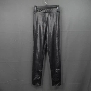 Miss Selfridge Womens Legging Pants 2 Black Wet Look Faux Leather Rock Goth - Picture 1 of 13